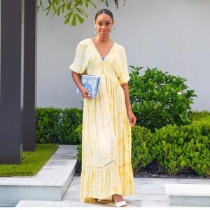 WKND WYFR Birdie Yellow Maxi Dress